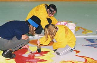 the teams at work