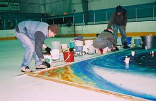 the teams at work